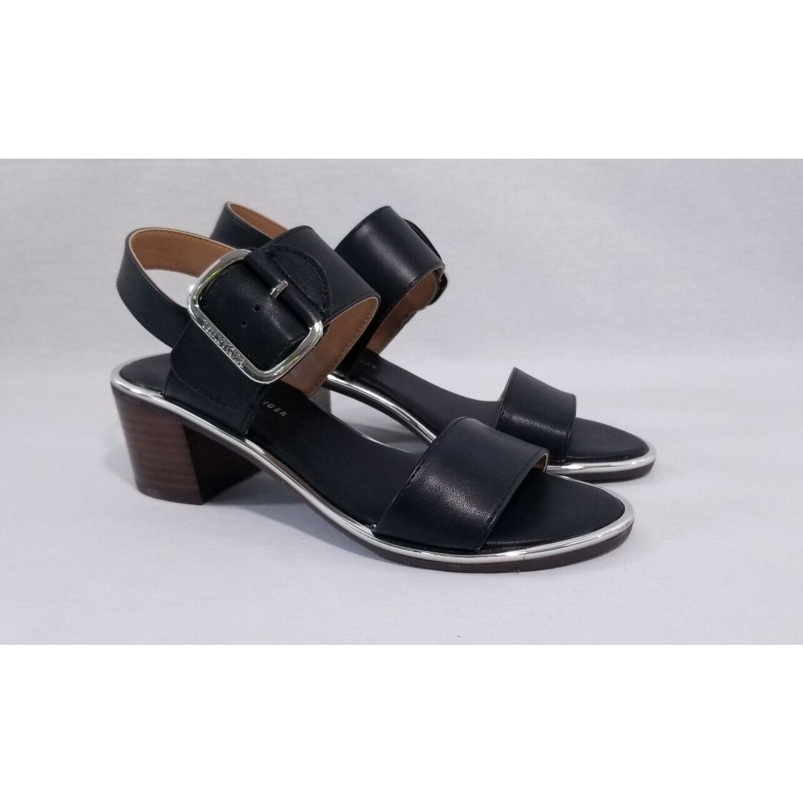 Tommy Hilfiger Black Katz Women's Sandals Size 5